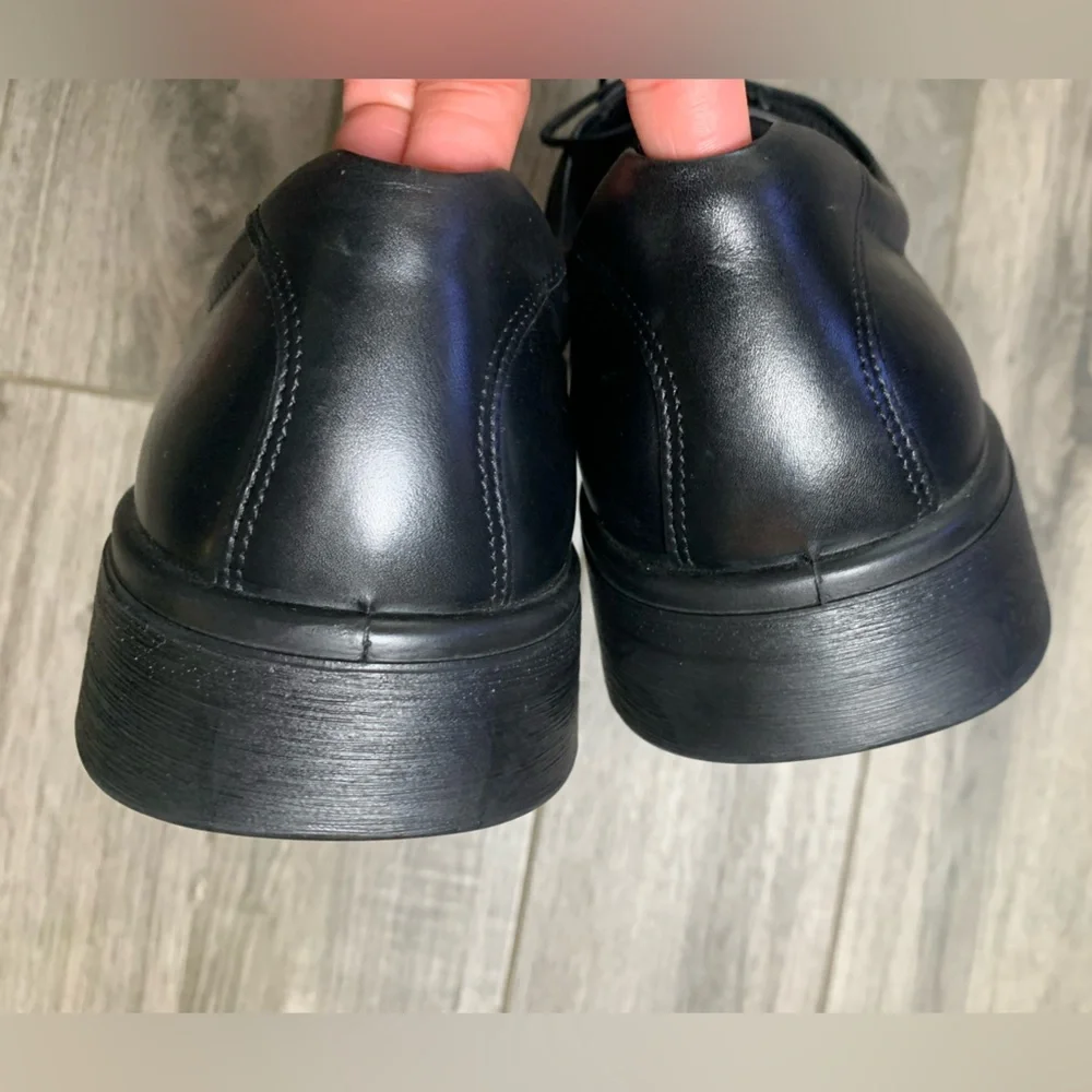 ECCO Metropole Amsterdam Black Leather Men's Dress Shoes 50